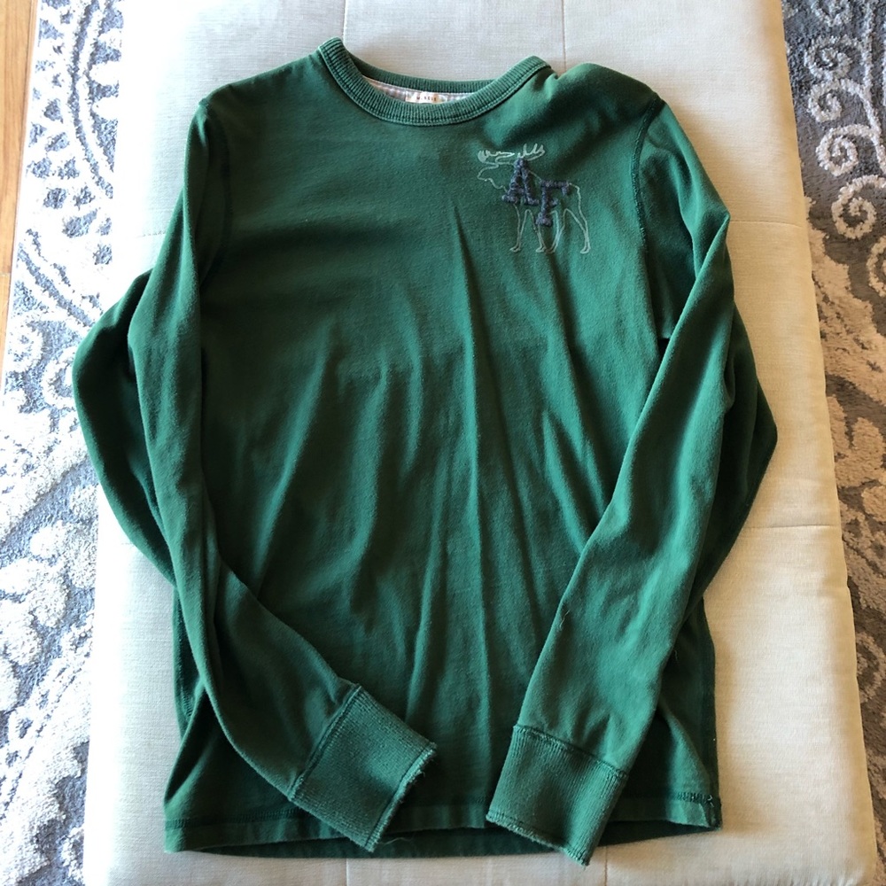 Men’s green Abercrombie&Fitch long sleeve shirt, SZ S
